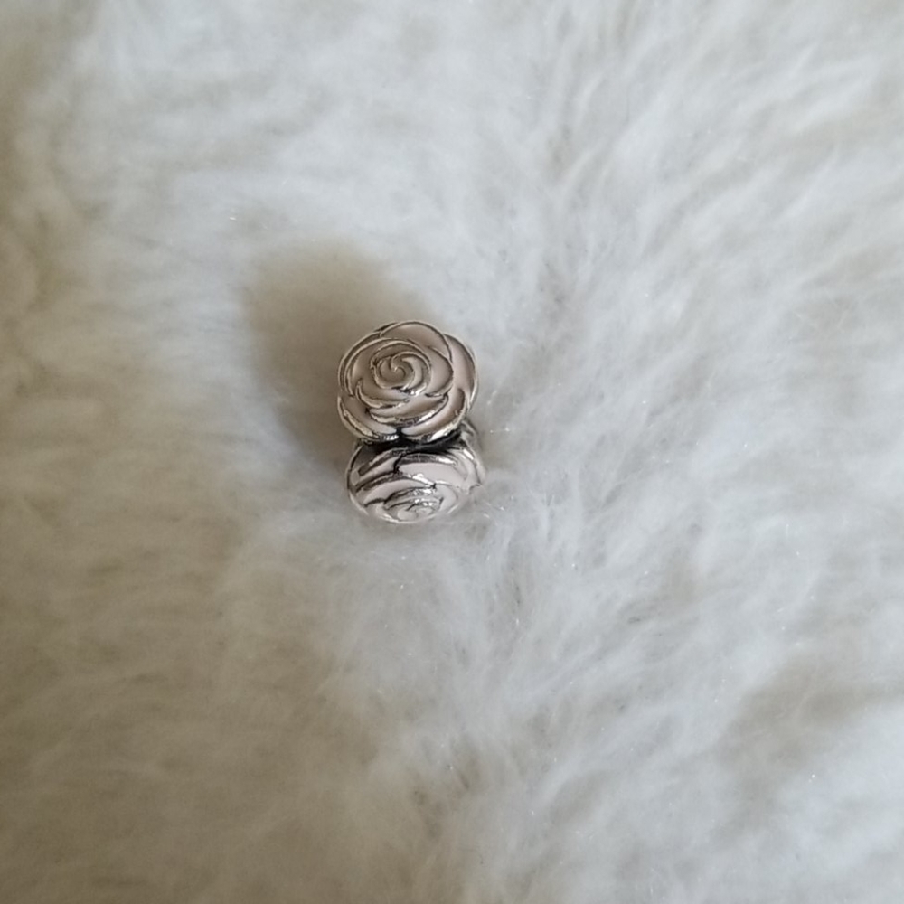 Pink flower pandora charm